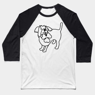 Dog Holding Shamrock Outline for St Patricks Day Baseball T-Shirt